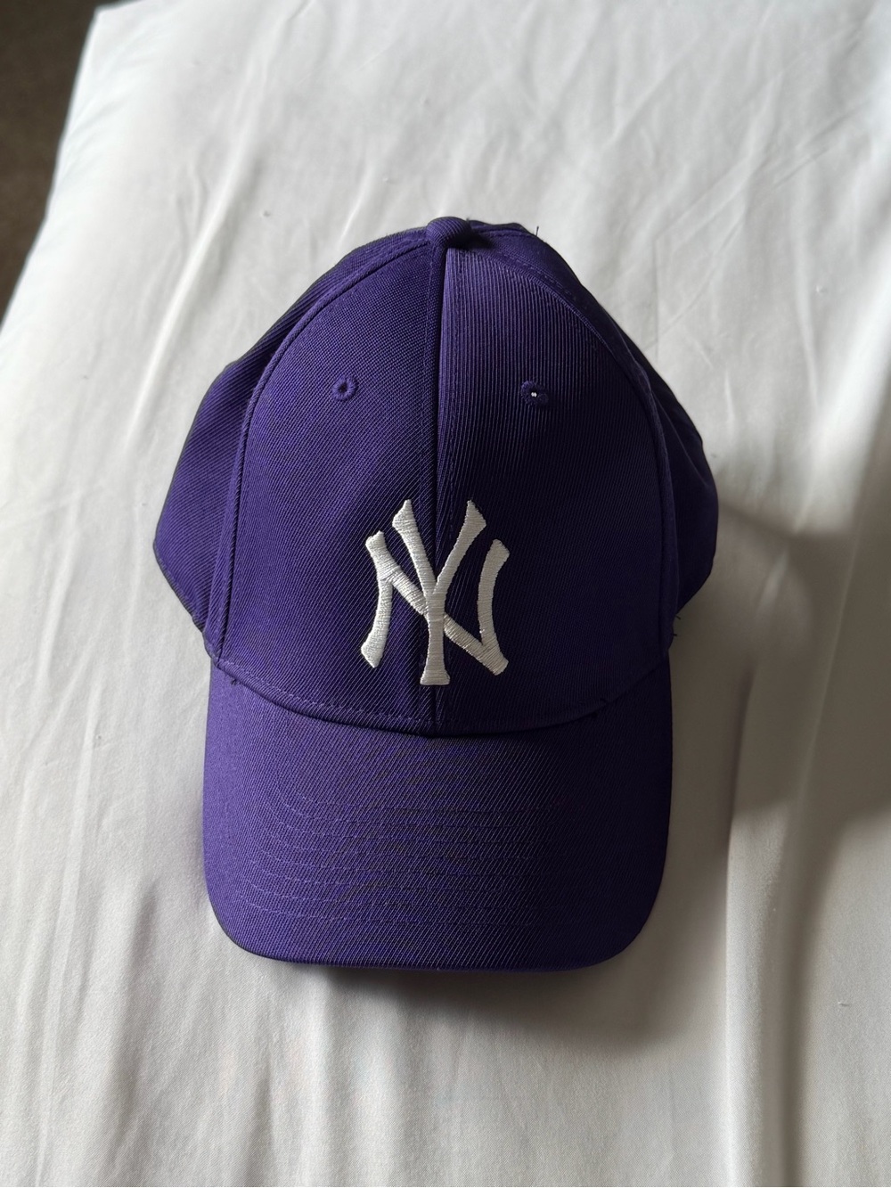 NY Purple Baseball Cap with White NY Logo